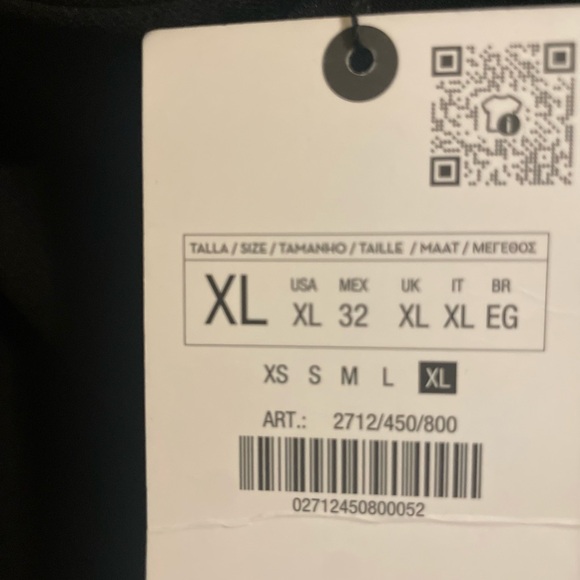 Zara BNWT black Asymmetrical Crepe Dress! - Picture 4 of 5